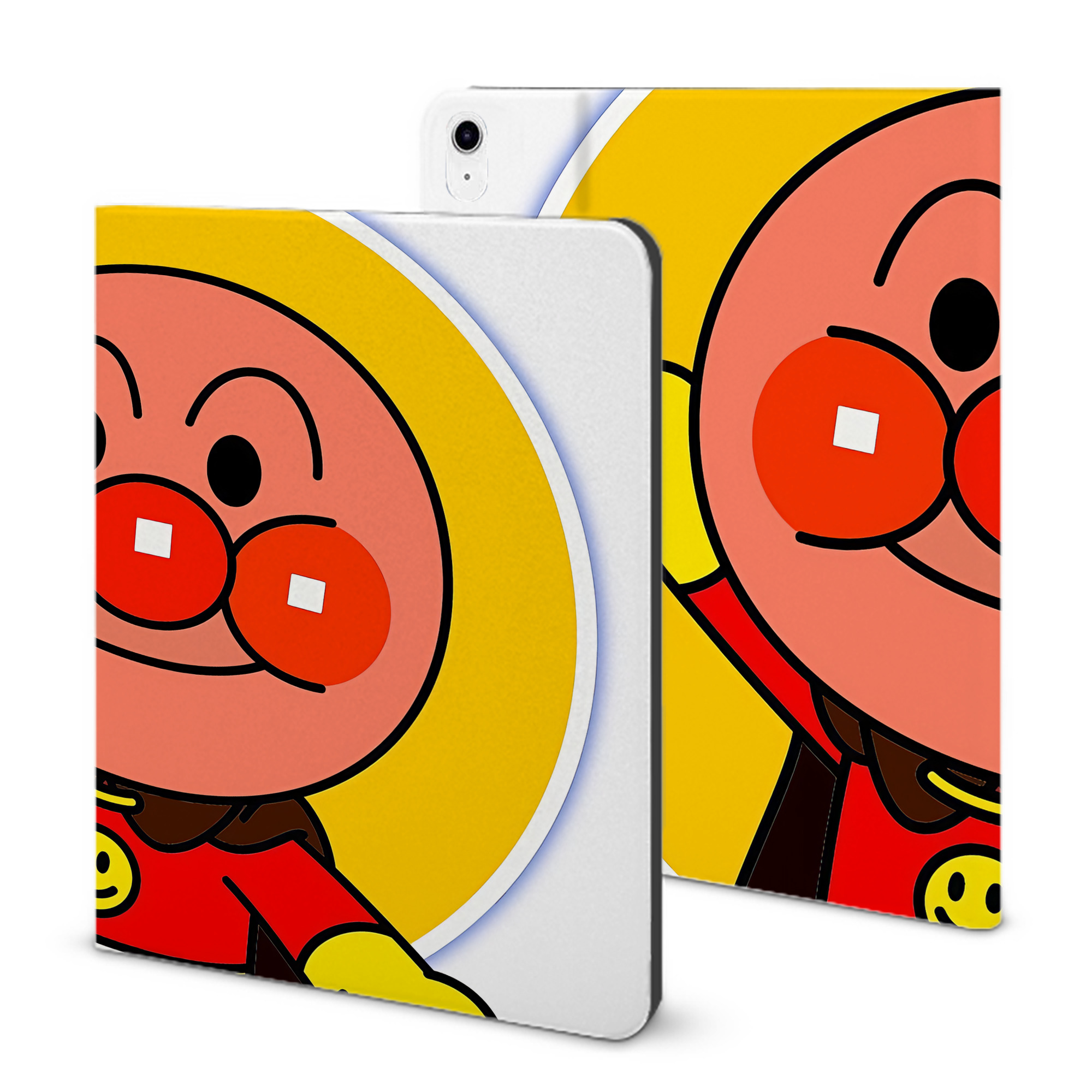（画像用） アンパンマン Anpanman IPad ケース ブック型 PUレザー TPU 耐衝撃 軽量 薄型 ペン収納なし 全面保護 IPad 各モデル対応